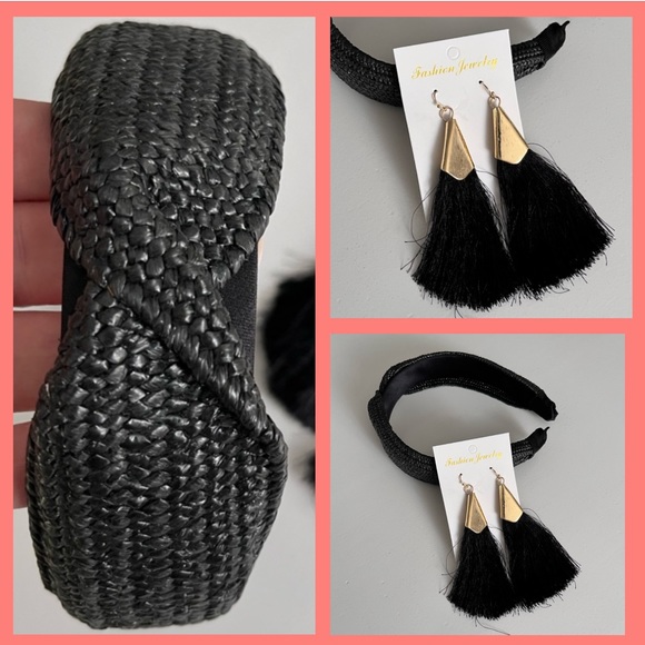 Resort Wear Accessories - WOVEN HEADBAND & EARRINGS bundle | NWT